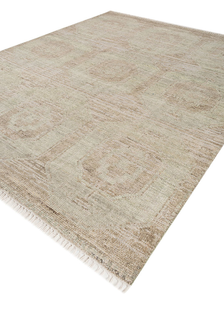 thyme green wool hand knotted Rug - FoldShot thyme green wool hand knotted Rug - FoldShot
