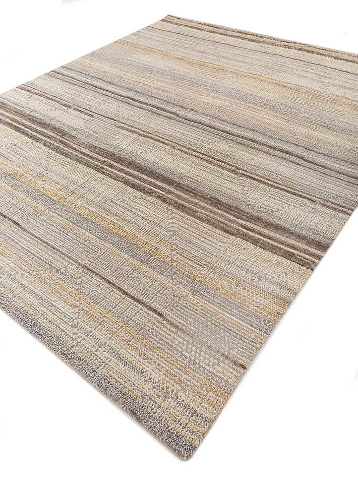 erbe beige and brown wool hand knotted Rug - FoldShot erbe beige and brown wool hand knotted Rug - FoldShot