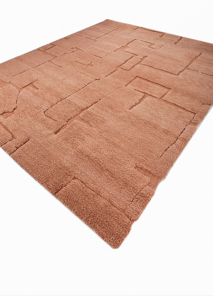 zuri red and orange wool hand knotted Rug - FoldShot zuri red and orange wool hand knotted Rug - FoldShot