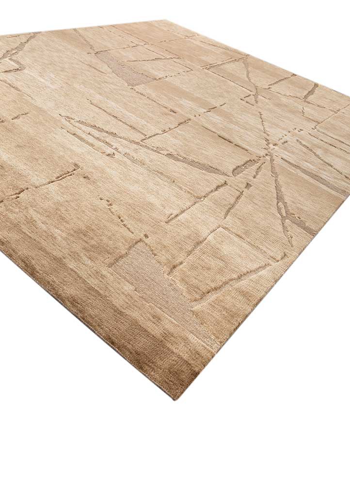 zuri beige and brown wool hand knotted Rug - FoldShot zuri beige and brown wool hand knotted Rug - FoldShot