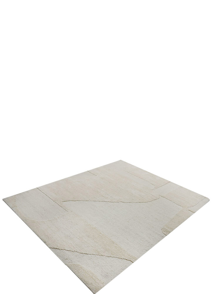 zuri ivory wool hand knotted Rug - FoldShot zuri ivory wool hand knotted Rug - FoldShot