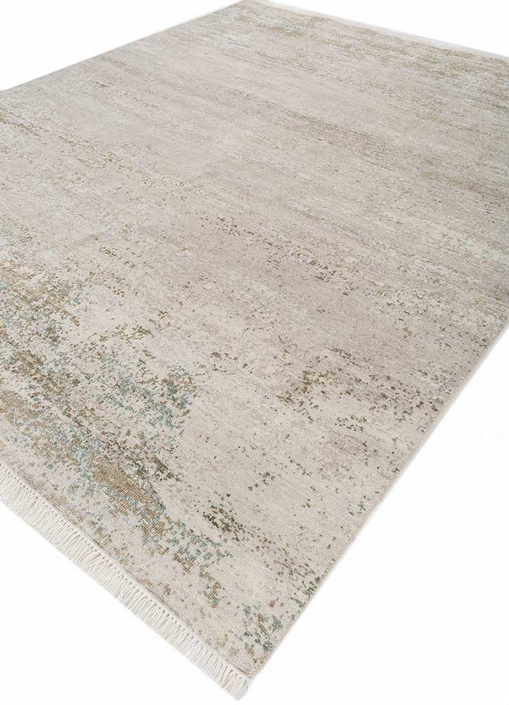 entropy ivory wool hand knotted Rug - FoldShot
