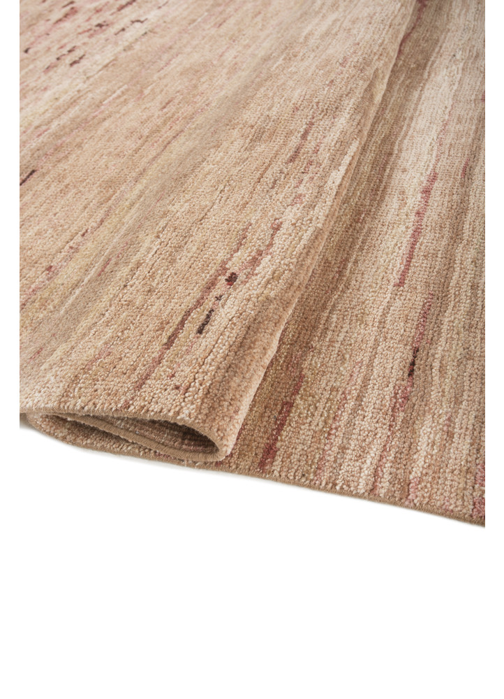 aprezo beige and brown wool hand knotted Rug - FoldShot aprezo beige and brown wool hand knotted Rug - FoldShot