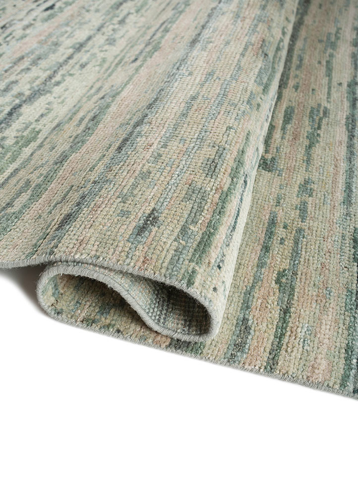 aprezo beige and brown wool hand knotted Rug - FoldShot aprezo beige and brown wool hand knotted Rug - FoldShot