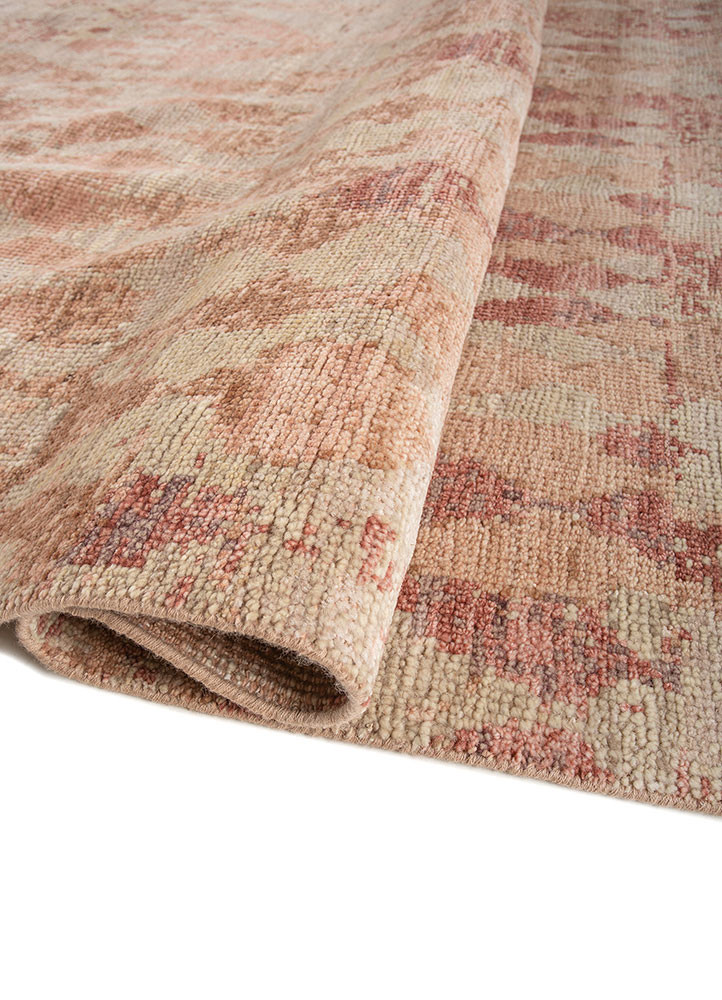 thyme red and orange wool hand knotted Rug - FoldShot
