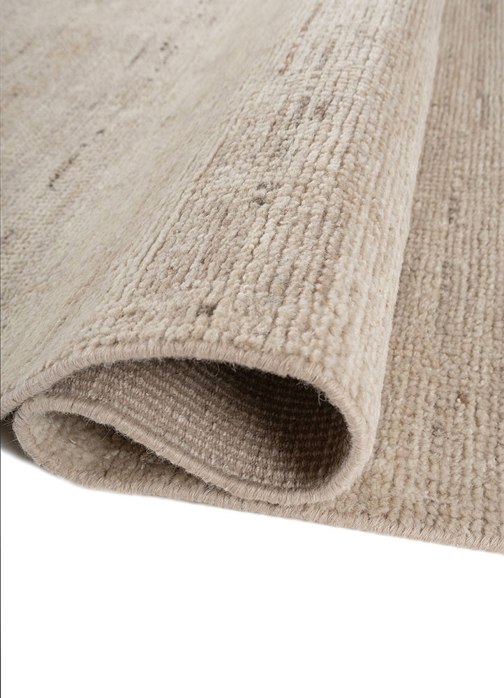 thyme ivory wool hand knotted Rug - FoldShot