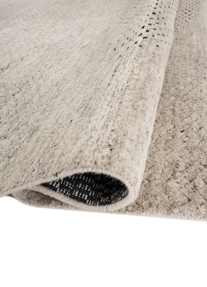 entropy blue wool hand knotted Rug - FoldShot