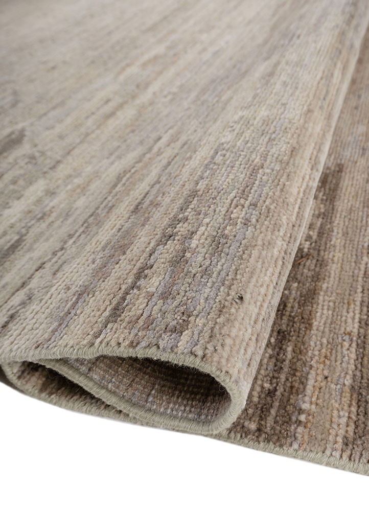 entropy ivory wool hand knotted Rug - FoldShot