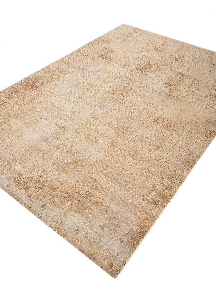 uvenuti beige and brown wool hand knotted Rug - FoldShot uvenuti beige and brown wool hand knotted Rug - FoldShot