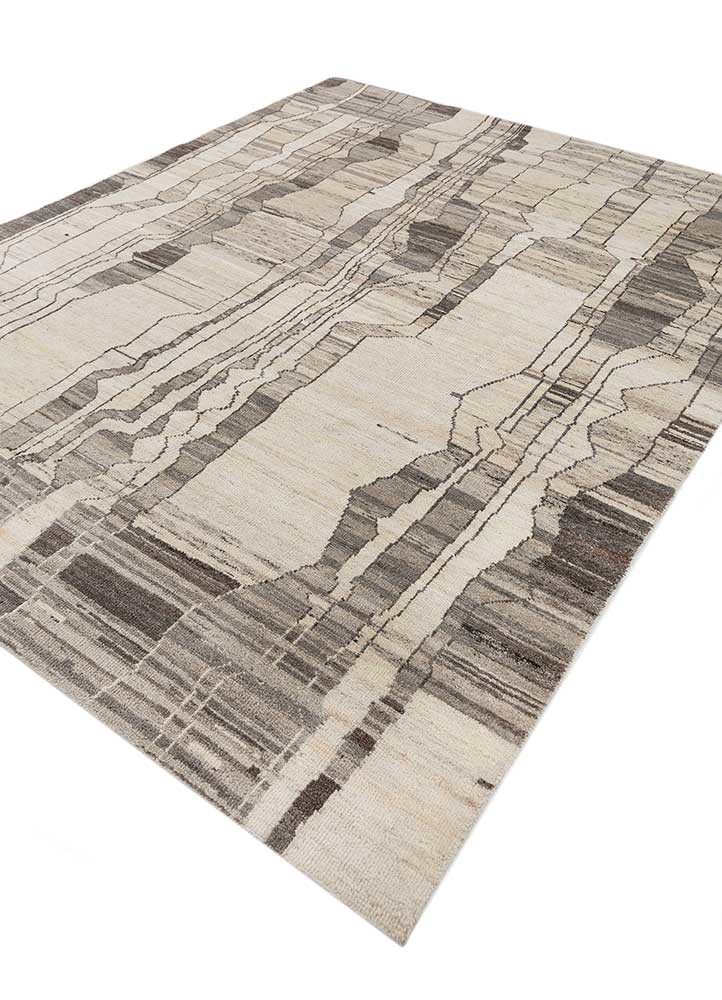 manifest beige and brown wool hand knotted Rug - FoldShot manifest beige and brown wool hand knotted Rug - FoldShot