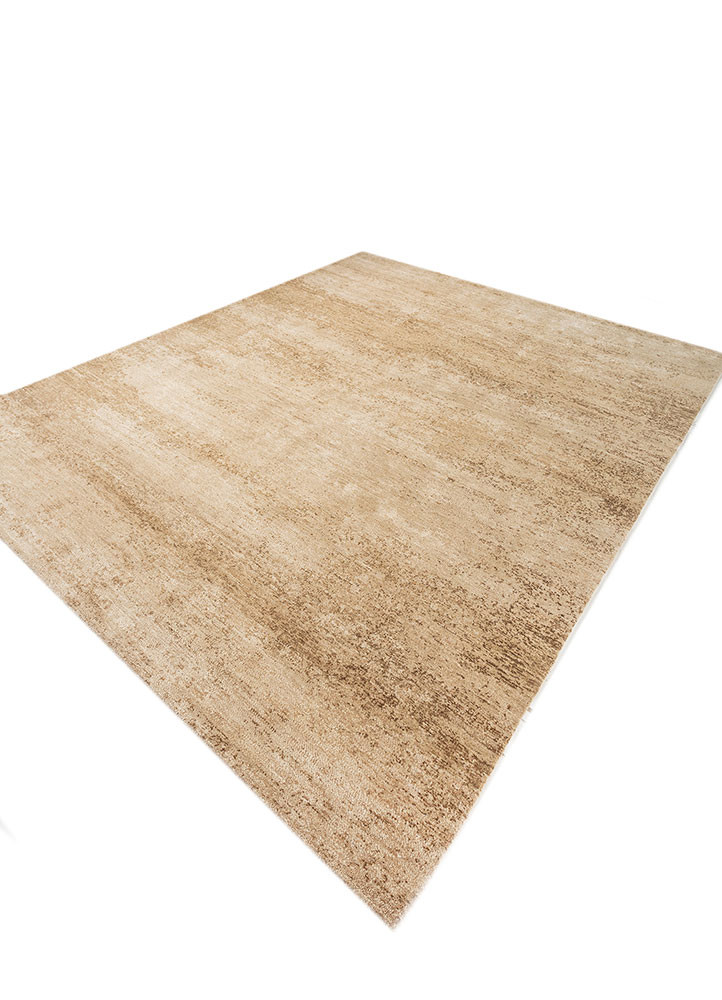 entropy beige and brown wool and silk hand knotted Rug - FoldShot entropy beige and brown wool and silk hand knotted Rug - FoldShot