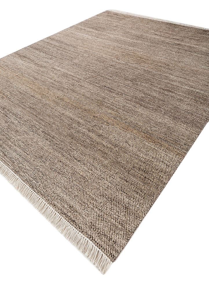 kairos grey and black wool and silk hand knotted Rug - FoldShot