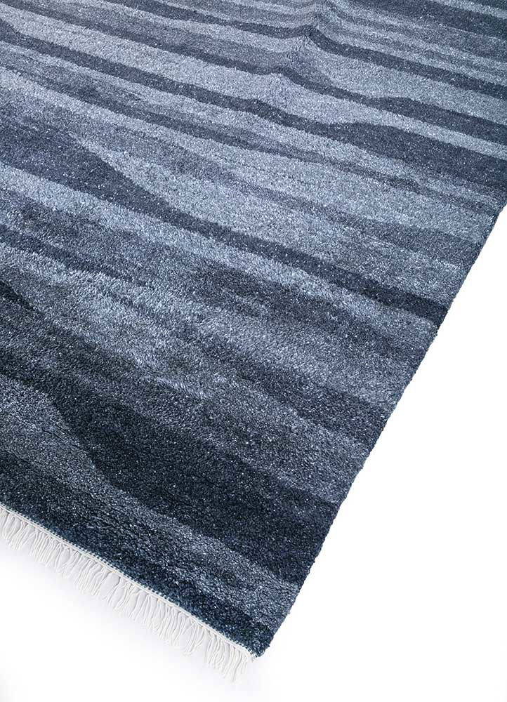 clan blue wool hand knotted Rug - FoldShot clan blue wool hand knotted Rug - FoldShot