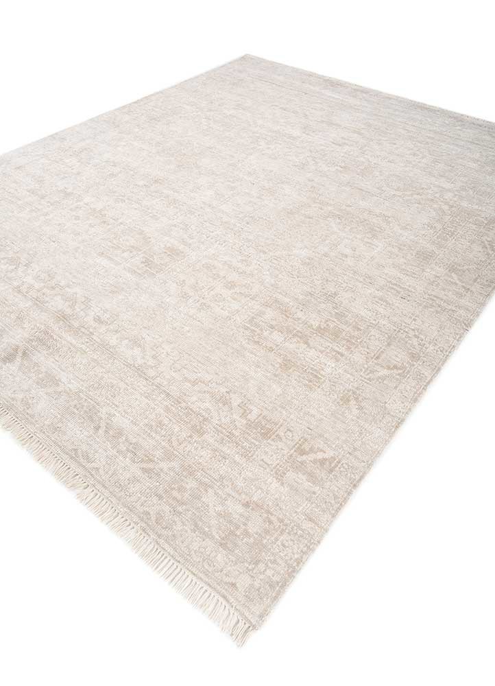 viscaya ivory wool hand knotted Rug - FoldShot