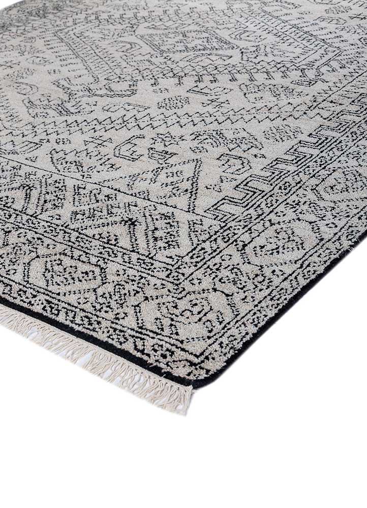 manifest ivory wool and viscose hand knotted Rug - FoldShot manifest ivory wool and viscose hand knotted Rug - FoldShot