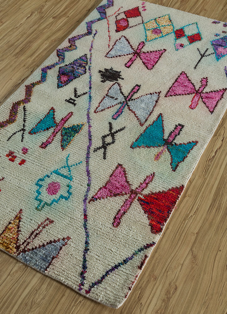 zuri multi wool and viscose hand knotted Rug - FoldShot zuri multi wool and viscose hand knotted Rug - FoldShot
