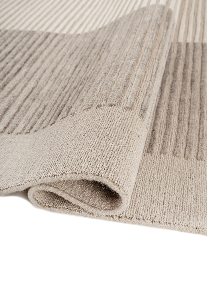 blythe ivory wool hand knotted Rug - FoldShot