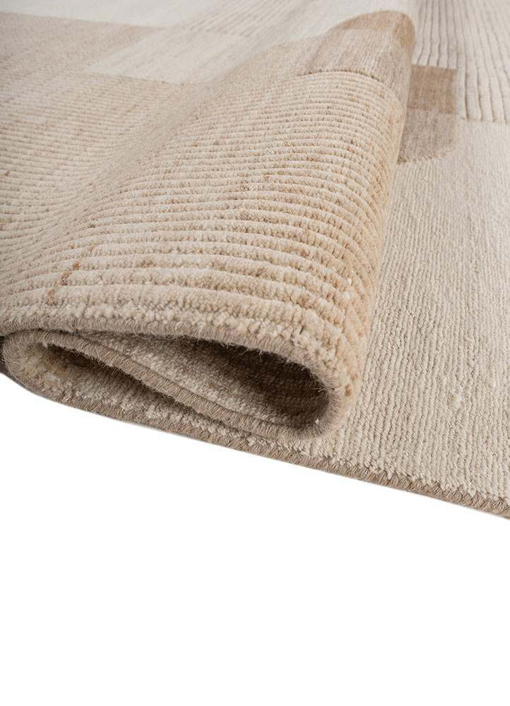blythe ivory wool hand knotted Rug - FoldShot