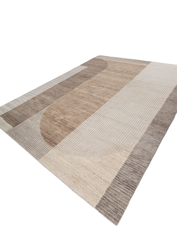 sthir ivory wool hand knotted Rug - FoldShot sthir ivory wool hand knotted Rug - FoldShot