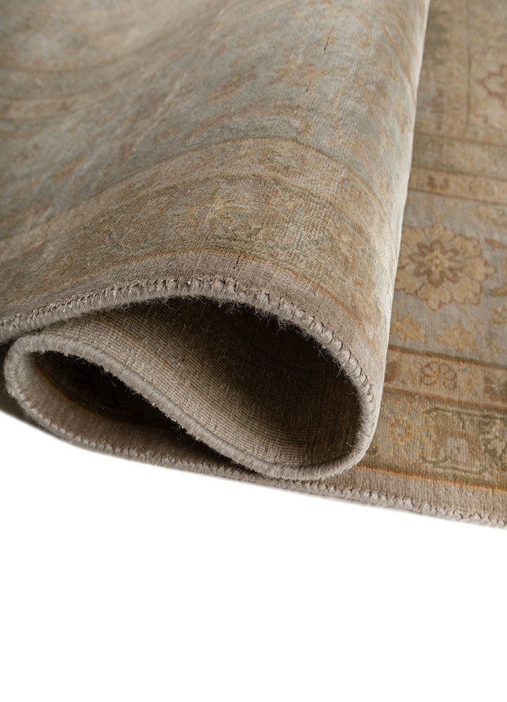 gulmarg blue silk hand knotted Rug - FoldShot