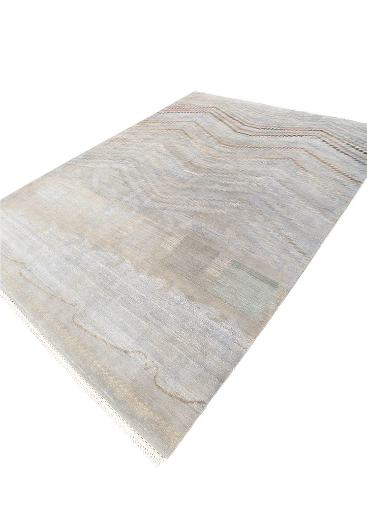 weaver art reserve blue wool hand knotted Rug - FoldShot weaver art reserve blue wool hand knotted Rug - FoldShot