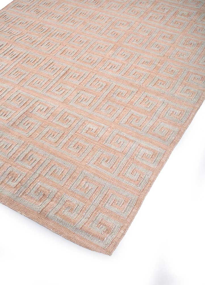 alhambra red and orange wool flat weaves Rug - FoldShot alhambra red and orange wool flat weaves Rug - FoldShot