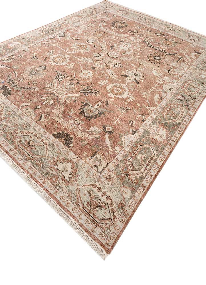 someplace in time red and orange afghan wool hand knotted Rug - FoldShot someplace in time red and orange afghan wool hand knotted Rug - FoldShot