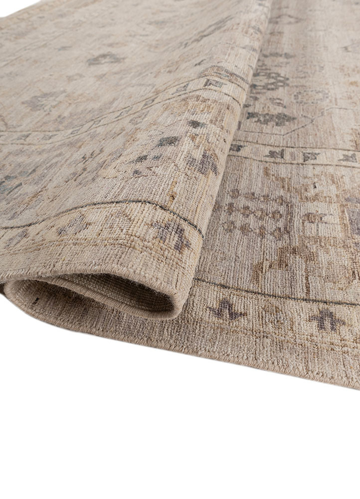 someplace in time ivory afghan wool hand knotted Rug - FoldShot someplace in time ivory afghan wool hand knotted Rug - FoldShot