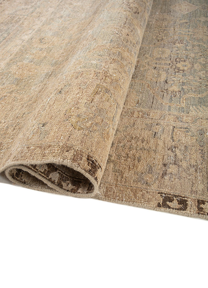 someplace in time blue wool hand knotted Rug - FoldShot someplace in time blue wool hand knotted Rug - FoldShot
