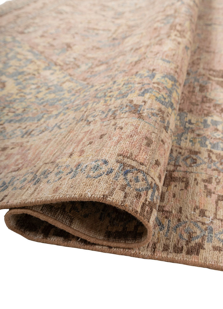 someplace in time red and orange wool hand knotted Rug - FoldShot someplace in time red and orange wool hand knotted Rug - FoldShot