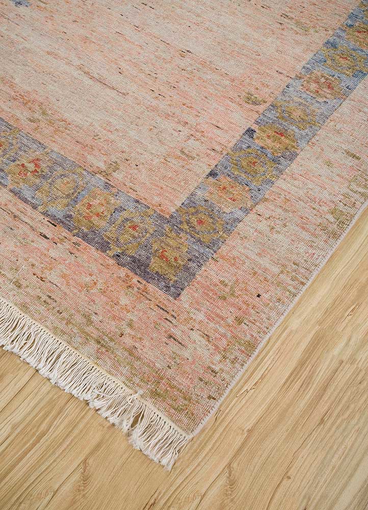viscaya red and orange afghan wool hand knotted Rug - FoldShot