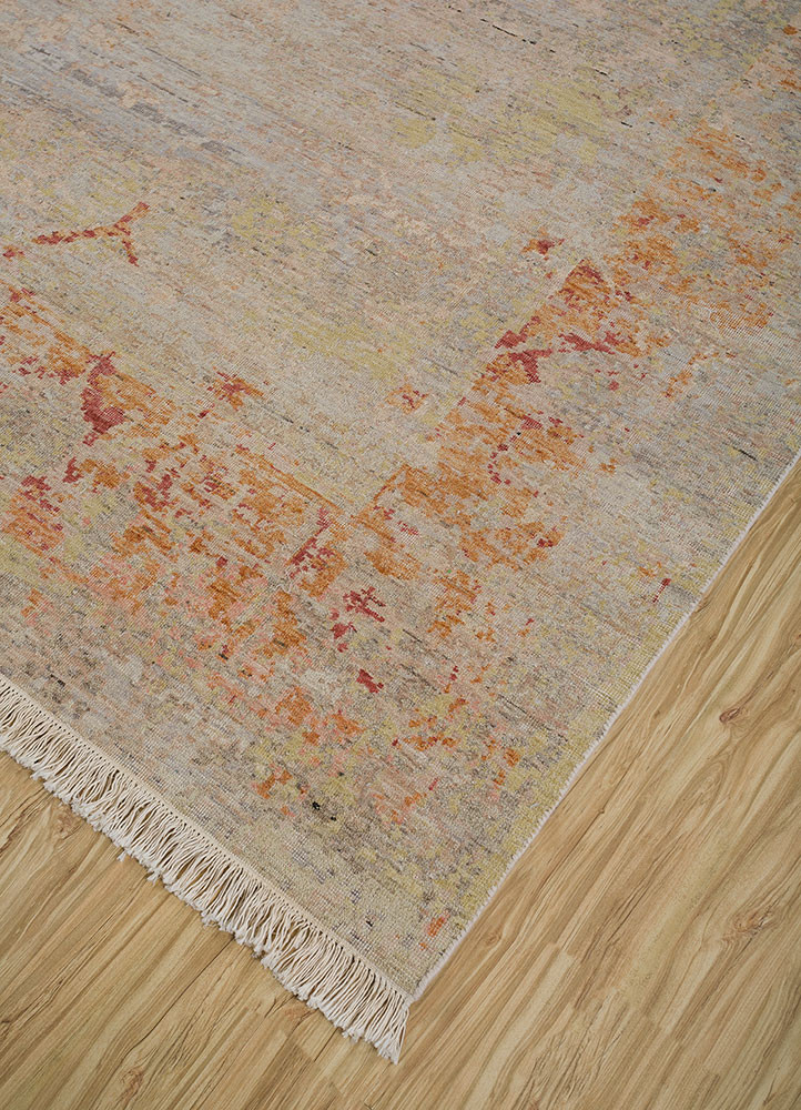 far east ivory afghan wool hand knotted Rug - FoldShot far east ivory afghan wool hand knotted Rug - FoldShot