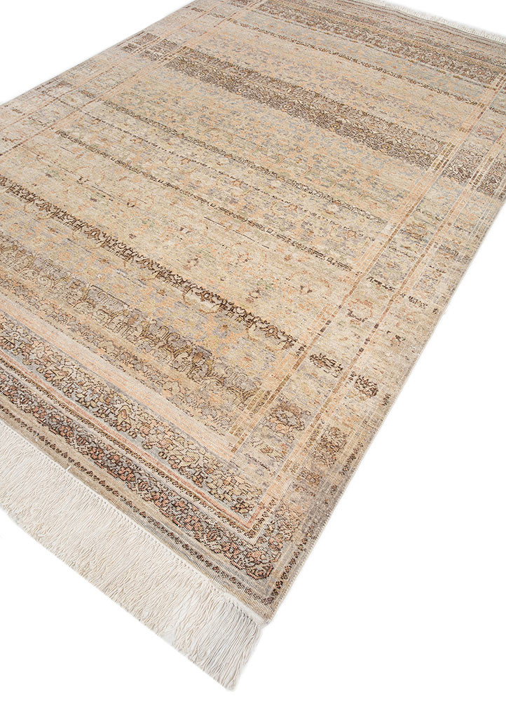 viscaya blue afghan wool hand knotted Rug - FoldShot