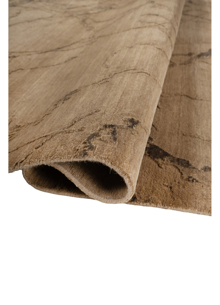 urban pause by kavi gold wool and silk hand knotted Rug - FoldShot urban pause by kavi gold wool and silk hand knotted Rug - FoldShot