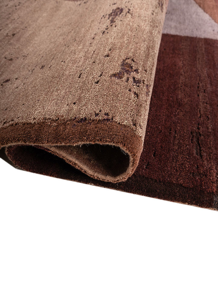 unfold by kavi beige and brown wool and silk hand knotted Rug - FoldShot unfold by kavi beige and brown wool and silk hand knotted Rug - FoldShot