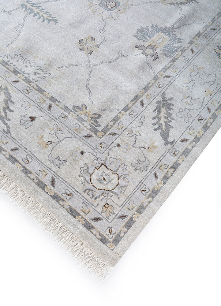 aprezo ivory wool hand knotted Rug - FoldShot