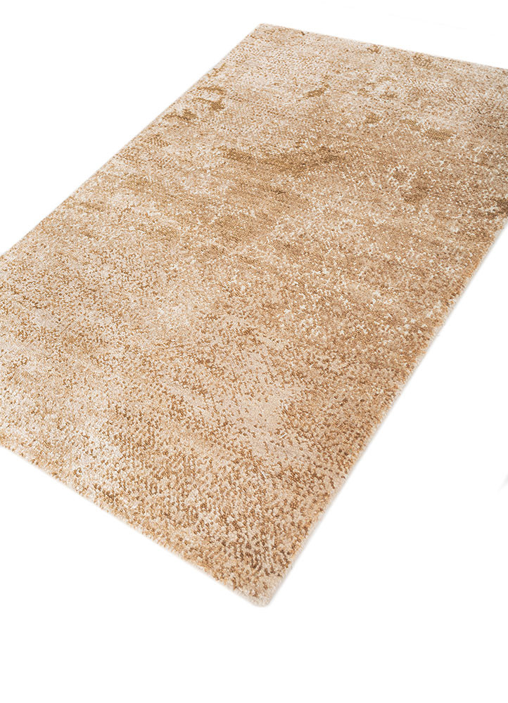 entropy beige and brown wool and silk hand knotted Rug - FoldShot entropy beige and brown wool and silk hand knotted Rug - FoldShot