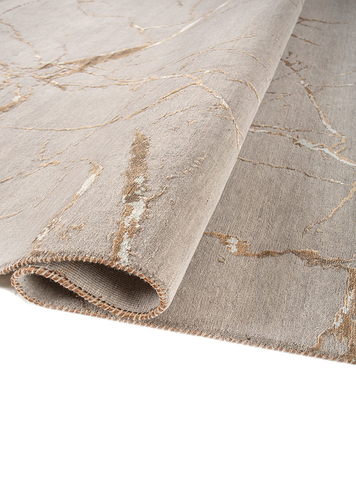 urban pause by kavi grey and black wool and silk hand knotted Rug - FoldShot urban pause by kavi grey and black wool and silk hand knotted Rug - FoldShot