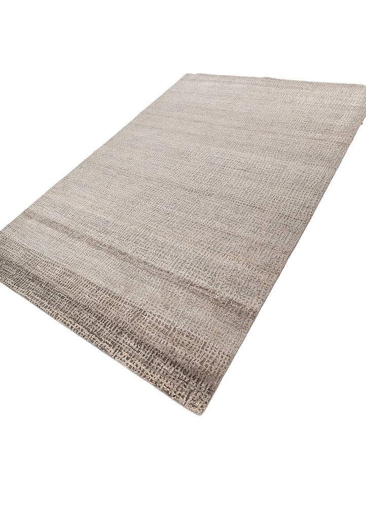 aprezo grey and black wool and silk hand knotted Rug - FoldShot aprezo grey and black wool and silk hand knotted Rug - FoldShot