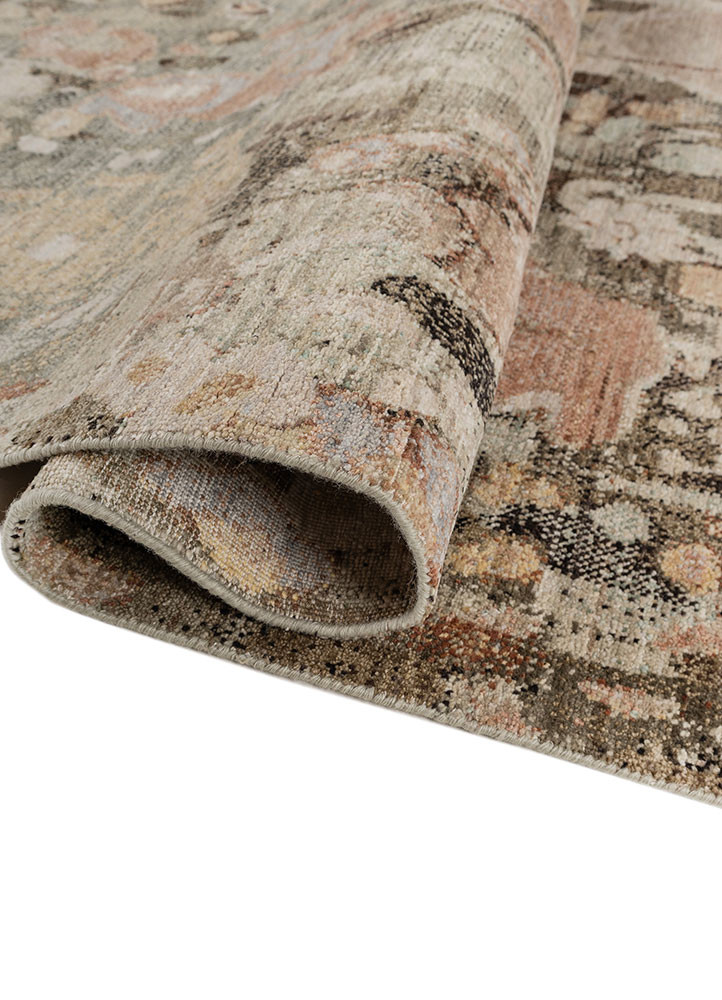 aprezo gold wool hand knotted Rug - FoldShot aprezo gold wool hand knotted Rug - FoldShot