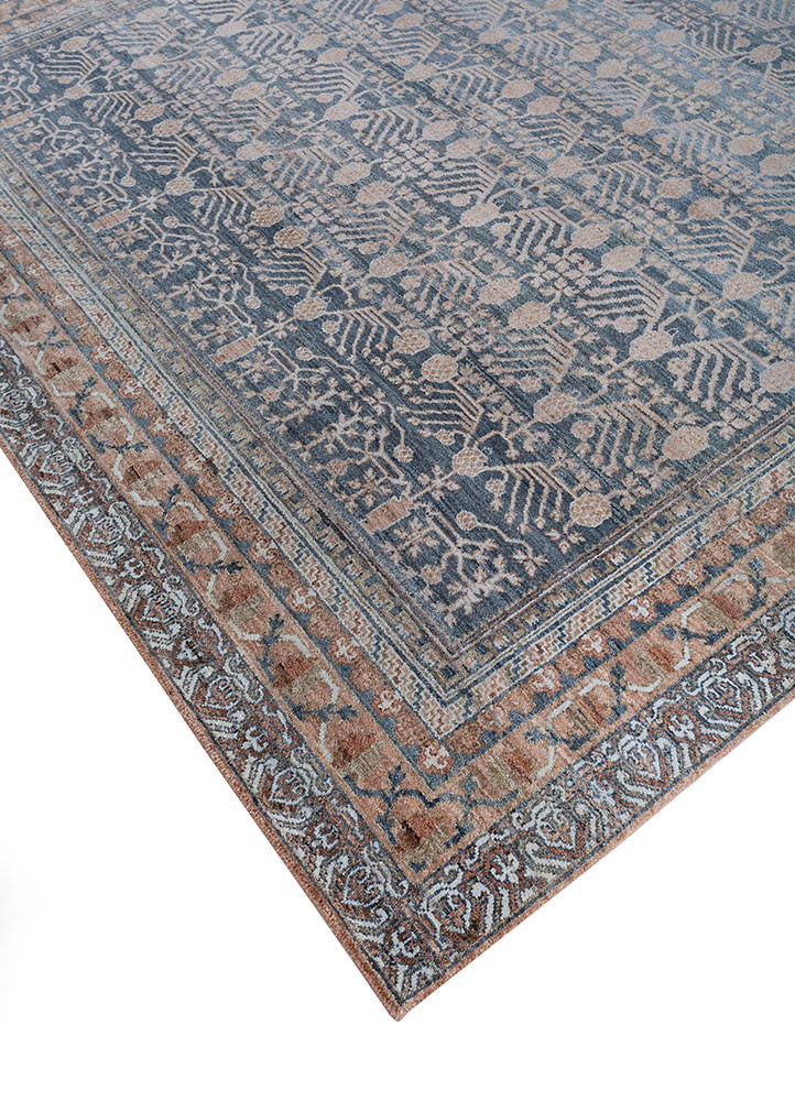 viscaya gold afghan wool hand knotted Rug - FoldShot viscaya gold afghan wool hand knotted Rug - FoldShot