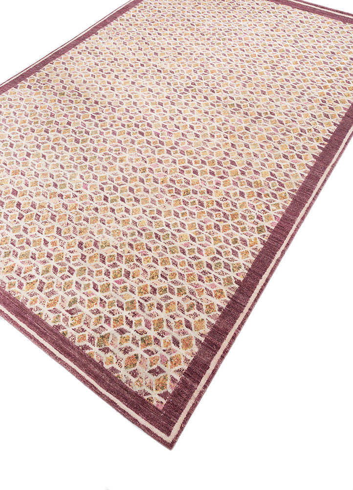 far pavilions ivory wool hand knotted Rug - FoldShot far pavilions ivory wool hand knotted Rug - FoldShot