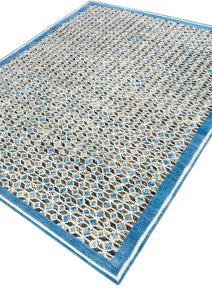 far pavilions ivory wool hand knotted Rug - FoldShot far pavilions ivory wool hand knotted Rug - FoldShot