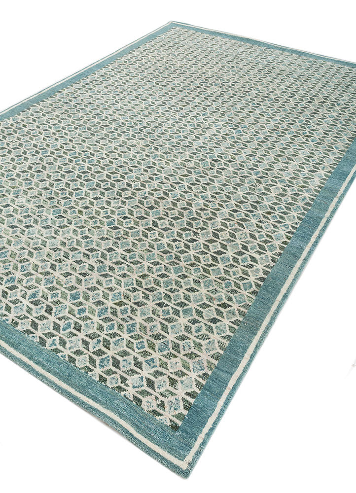 far pavilions ivory wool hand knotted Rug - FoldShot far pavilions ivory wool hand knotted Rug - FoldShot
