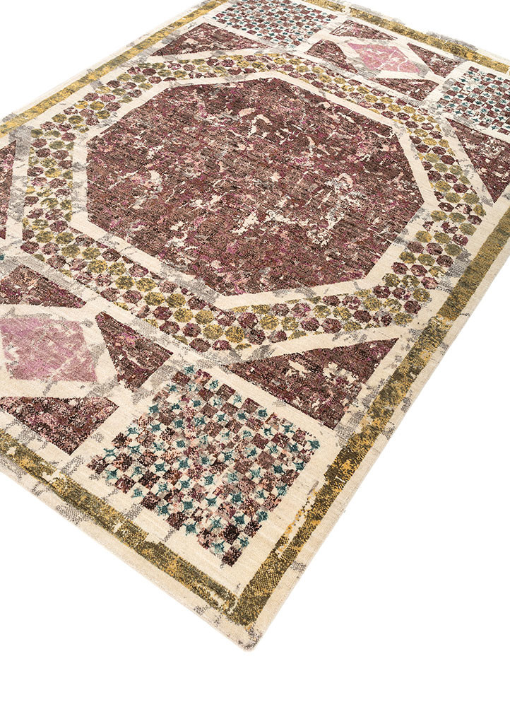 far pavilions ivory wool hand knotted Rug - FoldShot far pavilions ivory wool hand knotted Rug - FoldShot