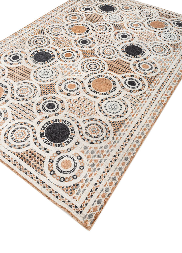far pavilions ivory wool hand knotted Rug - FoldShot far pavilions ivory wool hand knotted Rug - FoldShot