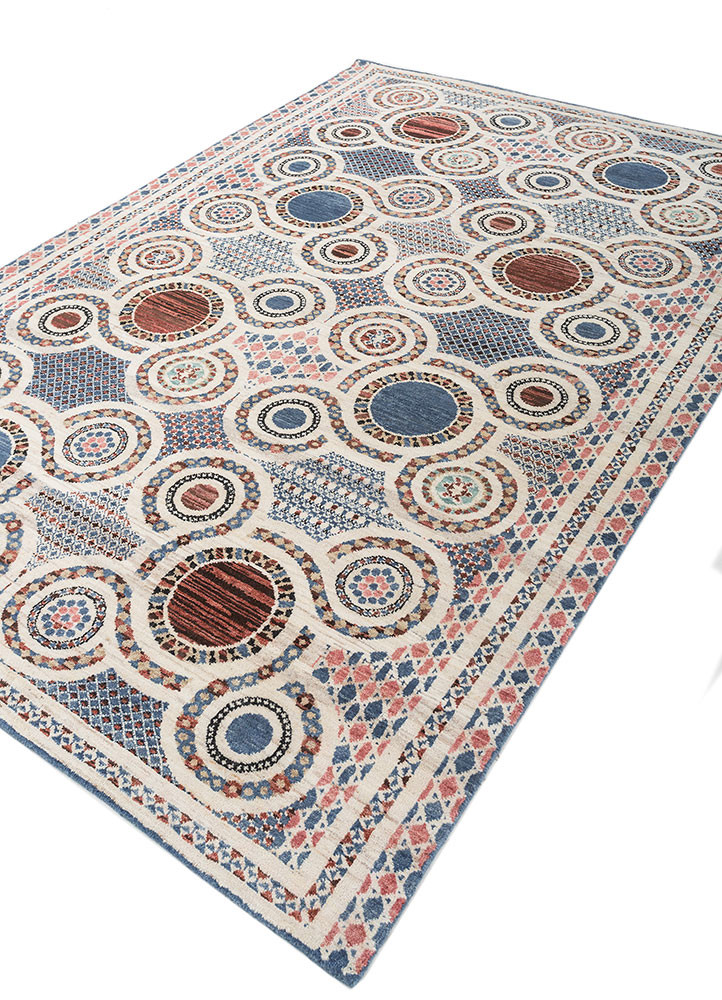 far pavilions ivory wool hand knotted Rug - FoldShot