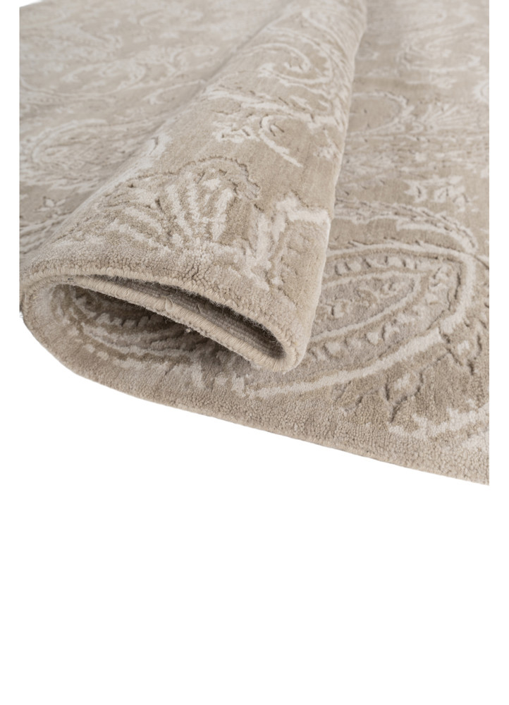 gilded age ivory wool hand knotted Rug - FoldShot gilded age ivory wool hand knotted Rug - FoldShot