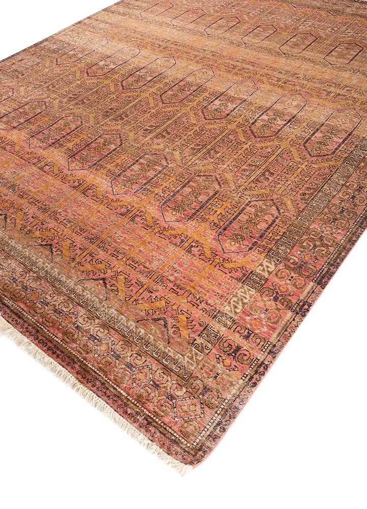 viscaya red and orange wool hand knotted Rug - FoldShot viscaya red and orange wool hand knotted Rug - FoldShot