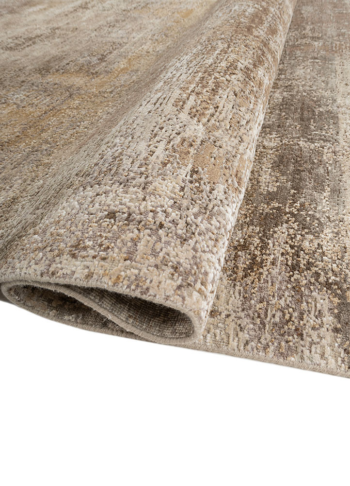 entropy ivory wool and silk hand knotted Rug - FoldShot entropy ivory wool and silk hand knotted Rug - FoldShot